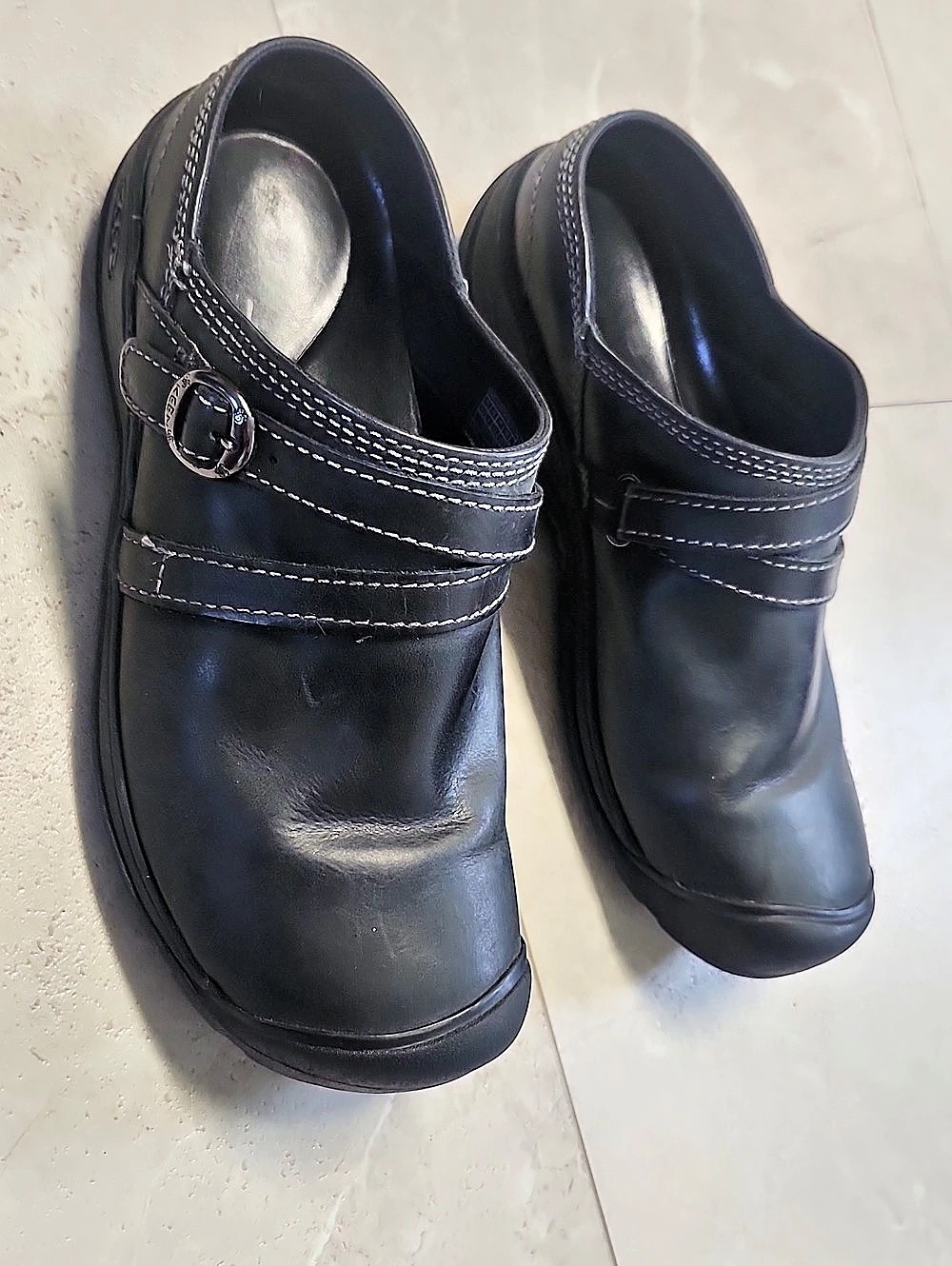 Keen Women's Black Buckle Clogs